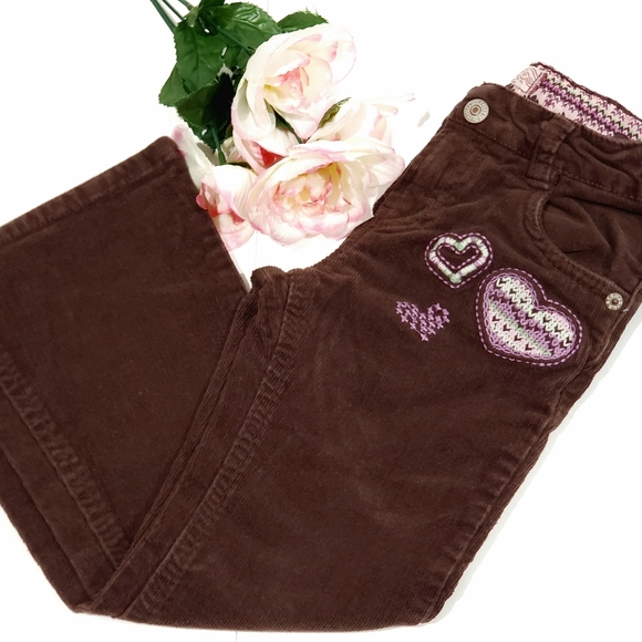 Levi's Flare Boot Cut Brown Corduroy Adjustable Waist Pants Size 5 Kids EUC - Picture 4 of 8